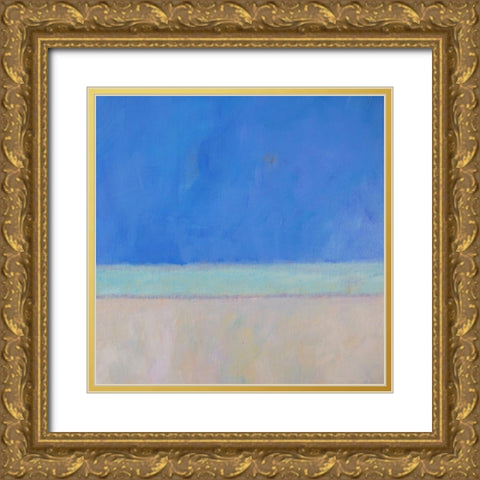 Wintergreen Sea II Gold Ornate Wood Framed Art Print with Double Matting by Young, Carol