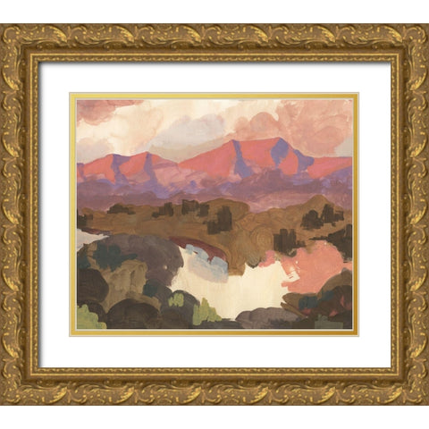 Hawksbill River View I Gold Ornate Wood Framed Art Print with Double Matting by Green, Jacob