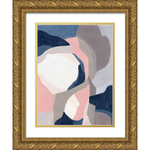 Intertwined Tones II Gold Ornate Wood Framed Art Print with Double Matting by Vess, June Erica