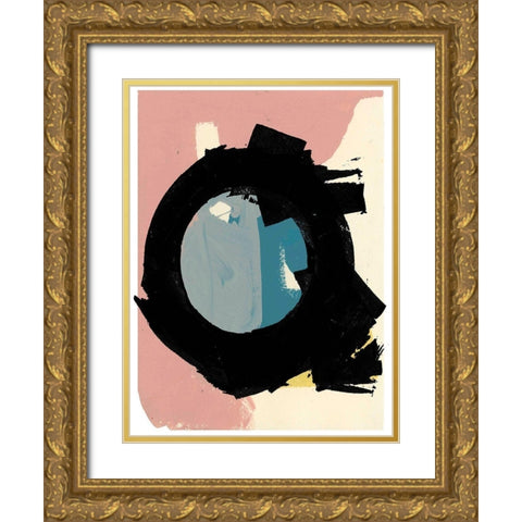 Zen Abstract I Gold Ornate Wood Framed Art Print with Double Matting by Cartissi