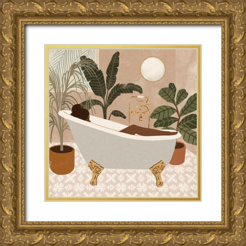 Home Spa III Gold Ornate Wood Framed Art Print with Double Matting by Barnes, Victoria