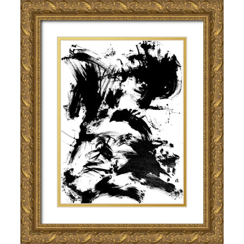 Expressive Abstract I Gold Ornate Wood Framed Art Print with Double Matting by Friedlander, Allan