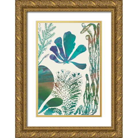 Aquatic Assemblage I Gold Ornate Wood Framed Art Print with Double Matting by Chandler, Sharon