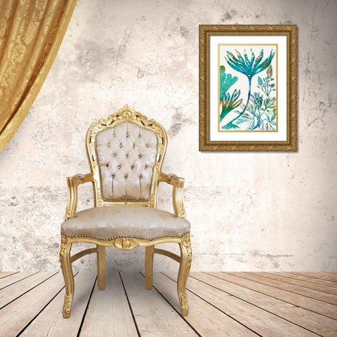 Aquatic Assemblage IV Gold Ornate Wood Framed Art Print with Double Matting by Chandler, Sharon