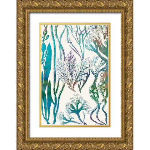 Aquatic Assemblage V Gold Ornate Wood Framed Art Print with Double Matting by Chandler, Sharon