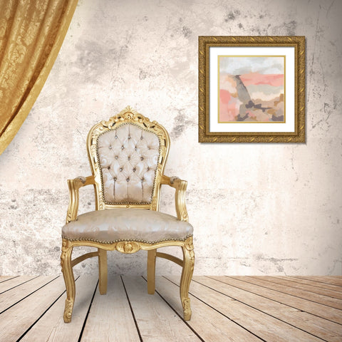 Rose Valley II Gold Ornate Wood Framed Art Print with Double Matting by Vess, June Erica