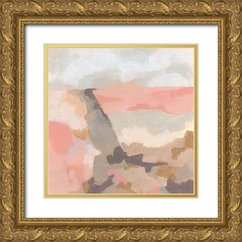 Rose Valley II Gold Ornate Wood Framed Art Print with Double Matting by Vess, June Erica