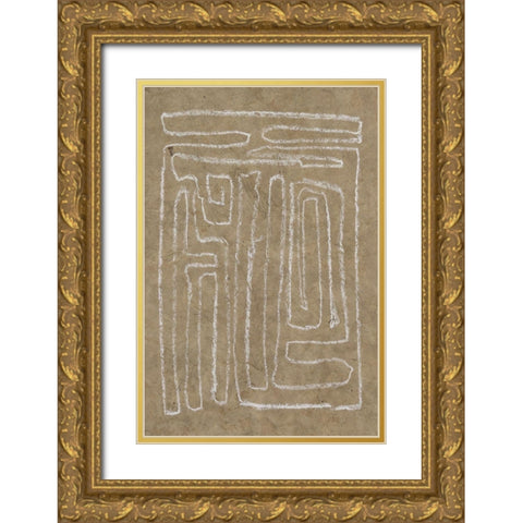 The Runes I Gold Ornate Wood Framed Art Print with Double Matting by Goldberger, Jennifer