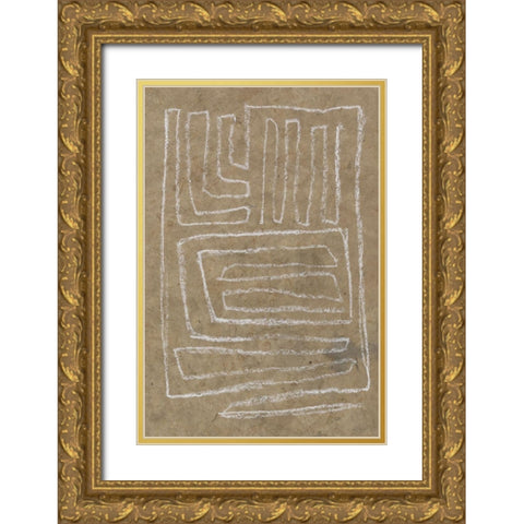 The Runes II Gold Ornate Wood Framed Art Print with Double Matting by Goldberger, Jennifer