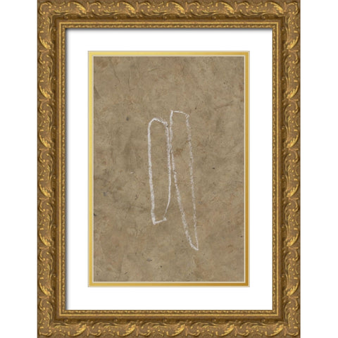 The Runes V Gold Ornate Wood Framed Art Print with Double Matting by Goldberger, Jennifer