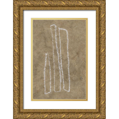 The Runes VI Gold Ornate Wood Framed Art Print with Double Matting by Goldberger, Jennifer