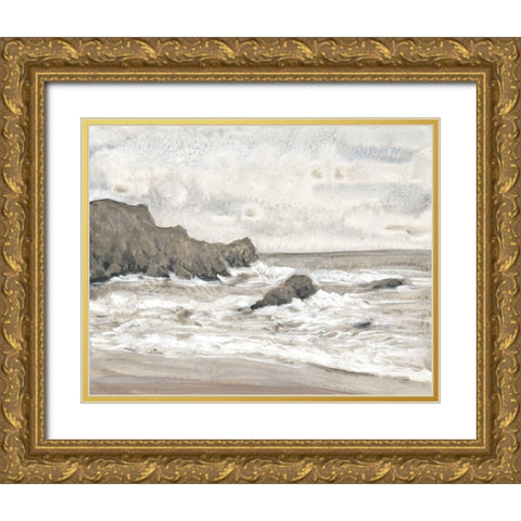 Coastal Shoreline II Gold Ornate Wood Framed Art Print with Double Matting by OToole, Tim