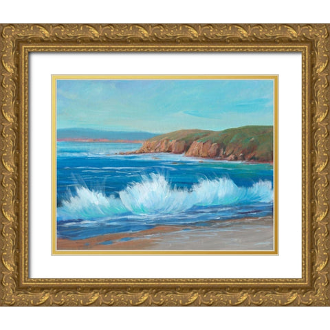 Rocky Coastline II Gold Ornate Wood Framed Art Print with Double Matting by OToole, Tim