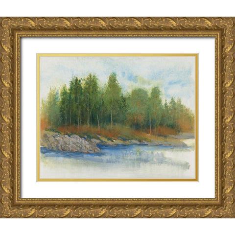 From the Banks I Gold Ornate Wood Framed Art Print with Double Matting by OToole, Tim