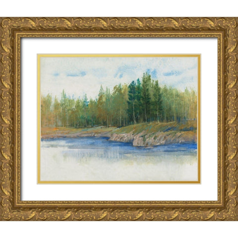 From the Banks II Gold Ornate Wood Framed Art Print with Double Matting by OToole, Tim