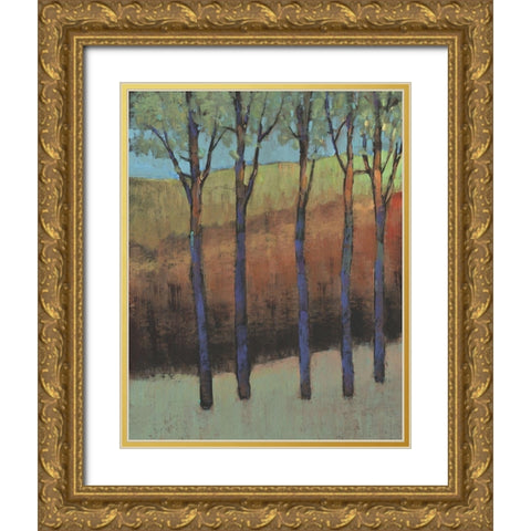 Glimmer in the Forest II Gold Ornate Wood Framed Art Print with Double Matting by OToole, Tim