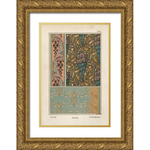 Nouveau Decorative IV Gold Ornate Wood Framed Art Print with Double Matting by Vision Studio