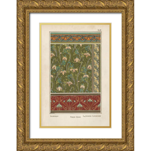 Nouveau Decorative VI Gold Ornate Wood Framed Art Print with Double Matting by Vision Studio