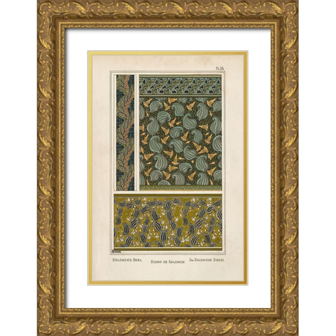 Nouveau Decorative VIII Gold Ornate Wood Framed Art Print with Double Matting by Vision Studio