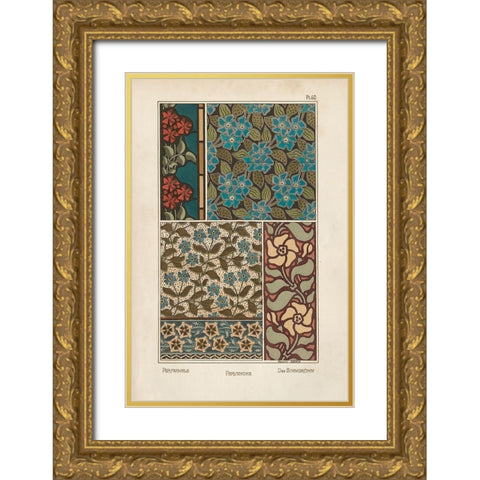 Nouveau Decorative XI Gold Ornate Wood Framed Art Print with Double Matting by Vision Studio