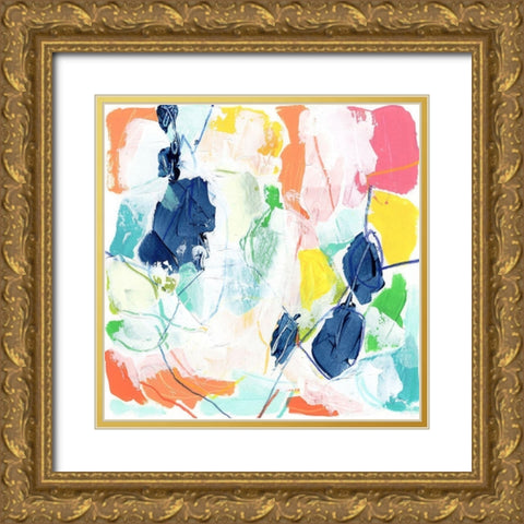 Impasto Kaleidoscope II Gold Ornate Wood Framed Art Print with Double Matting by Vess, June Erica