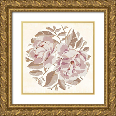 Eye of Peony I Gold Ornate Wood Framed Art Print with Double Matting by Warren, Annie