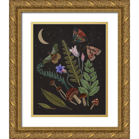 Dark Forest III Gold Ornate Wood Framed Art Print with Double Matting by Wang, Melissa