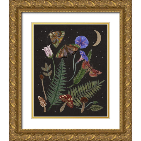 Dark Forest IV Gold Ornate Wood Framed Art Print with Double Matting by Wang, Melissa