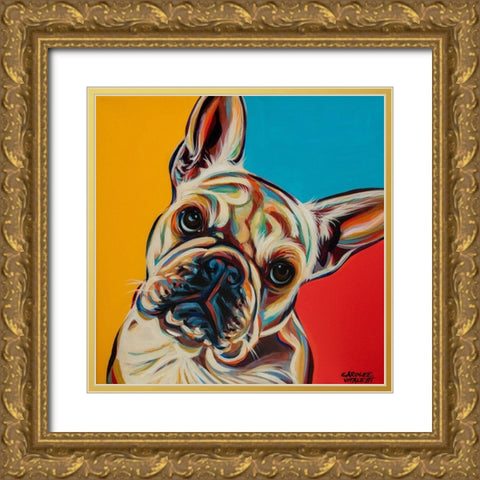 Chroma Dogs III Gold Ornate Wood Framed Art Print with Double Matting by Vitaletti, Carolee