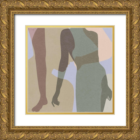 Stories In Between I Gold Ornate Wood Framed Art Print with Double Matting by Wang, Melissa