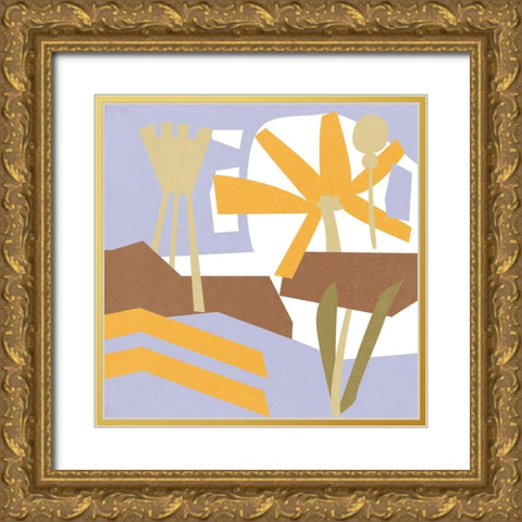 Lavenderland Pinwheel I Gold Ornate Wood Framed Art Print with Double Matting by Wang, Melissa