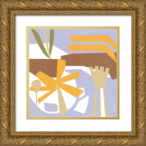 Lavenderland Pinwheel II Gold Ornate Wood Framed Art Print with Double Matting by Wang, Melissa
