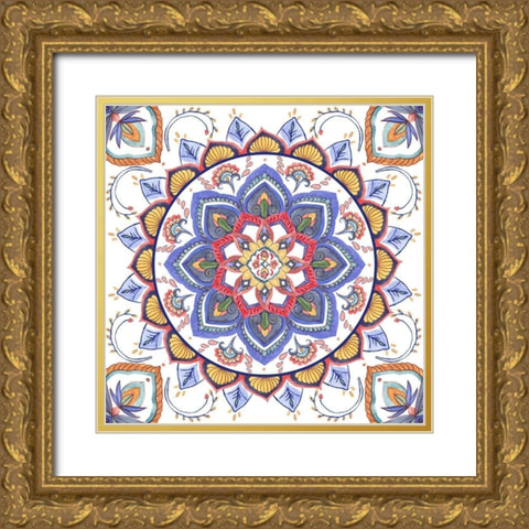 Mandala Meditation III Gold Ornate Wood Framed Art Print with Double Matting by Wang, Melissa