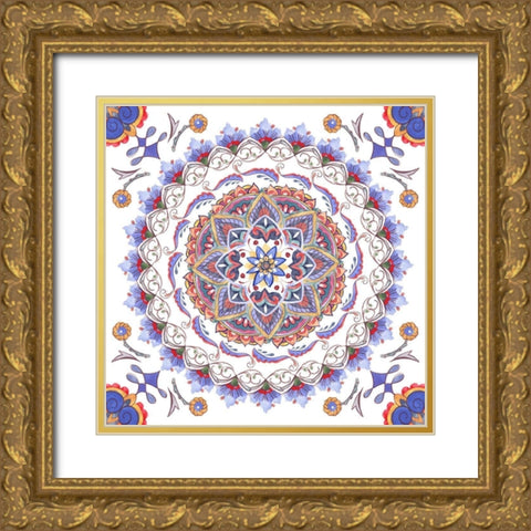 Mandala Meditation V Gold Ornate Wood Framed Art Print with Double Matting by Wang, Melissa