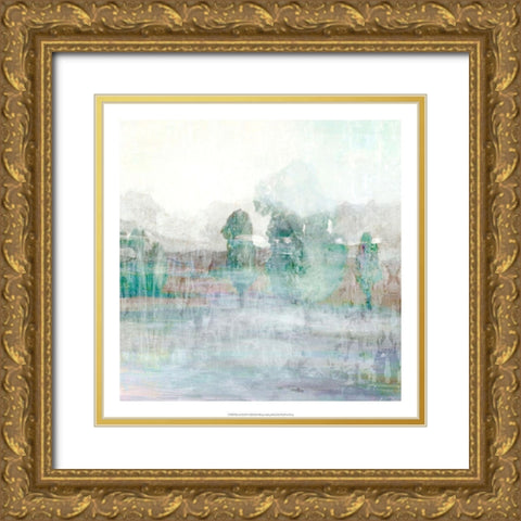 Distant Pond II Gold Ornate Wood Framed Art Print with Double Matting by Stellar Design Studio