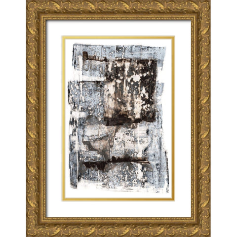 Speckled Remnants II Gold Ornate Wood Framed Art Print with Double Matting by Stramel, Renee W.