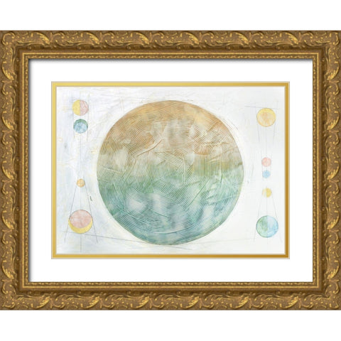 Celestial Skies II Gold Ornate Wood Framed Art Print with Double Matting by Stramel, Renee W.