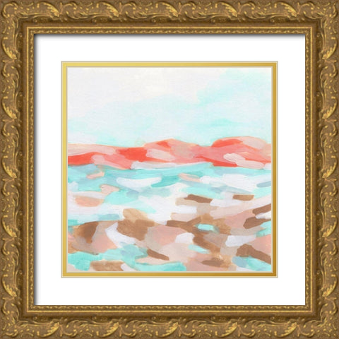 Coral Coast I Gold Ornate Wood Framed Art Print with Double Matting by Vess, June Erica