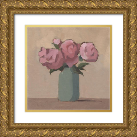 Spring Vase I Gold Ornate Wood Framed Art Print with Double Matting by Green, Jacob