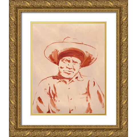 Man of the West IV Gold Ornate Wood Framed Art Print with Double Matting by Green, Jacob