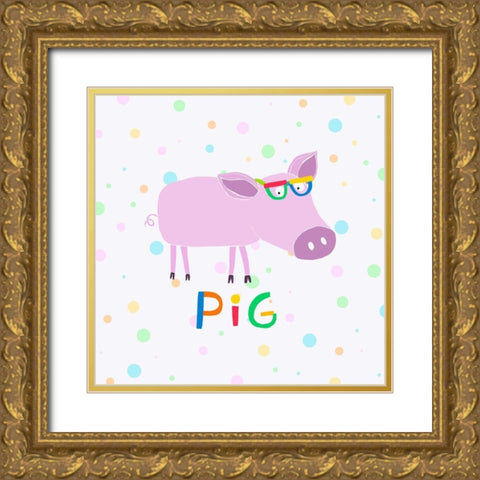 Animal Spots V Gold Ornate Wood Framed Art Print with Double Matting by Daly, Carla