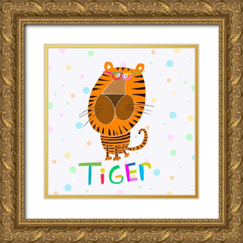 Animal Spots X Gold Ornate Wood Framed Art Print with Double Matting by Daly, Carla