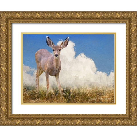 In the Meadow I Gold Ornate Wood Framed Art Print with Double Matting by Vest, Chris