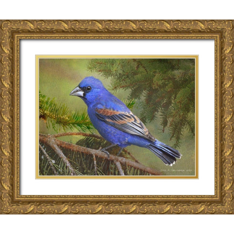 On the Branch II Gold Ornate Wood Framed Art Print with Double Matting by Vest, Chris
