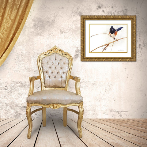 On the Branch IV Gold Ornate Wood Framed Art Print with Double Matting by Vest, Chris