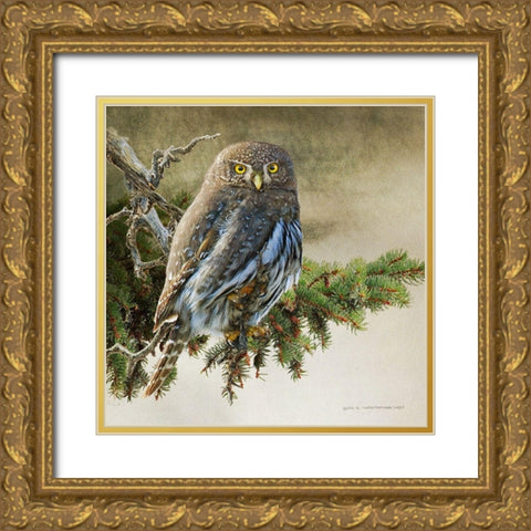 On the Branch VI Gold Ornate Wood Framed Art Print with Double Matting by Vest, Chris