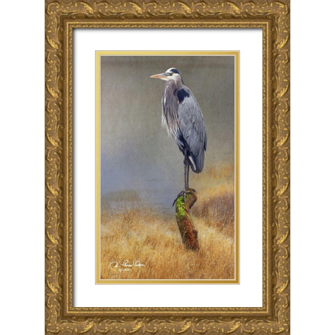 In the Water I Gold Ornate Wood Framed Art Print with Double Matting by Vest, Chris