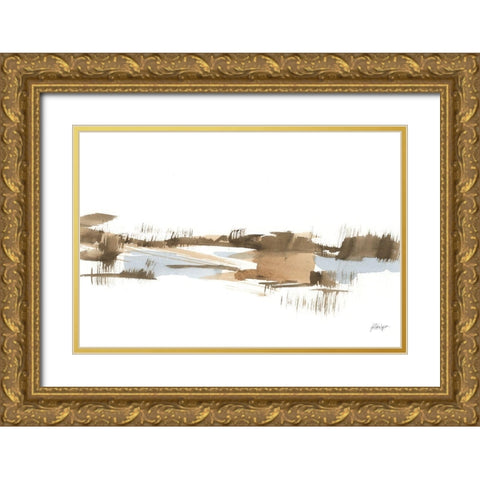 Natural Shoreline III Gold Ornate Wood Framed Art Print with Double Matting by Harper, Ethan