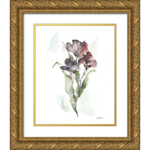 Plum Bouquet II Gold Ornate Wood Framed Art Print with Double Matting by Harper, Ethan