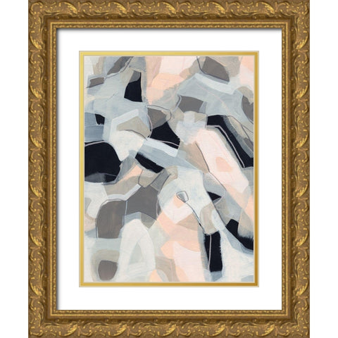 Puzzle Field I Gold Ornate Wood Framed Art Print with Double Matting by Vess, June Erica